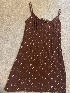 brown lace prom dress Brown Sequin Lace Strapless Prom Dress with Overskirt main image 1
